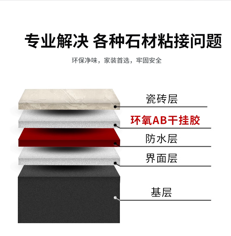 岩板ab胶瓷砖专用石材大理石修补胶台下盆粘接环氧干挂胶